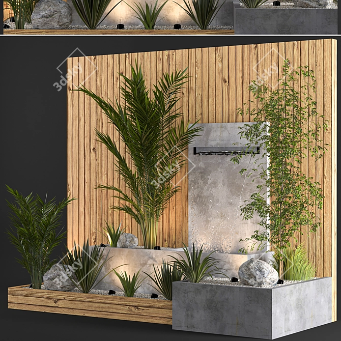 Indoor Outdoor Plant Fountain Model 3D model image 1