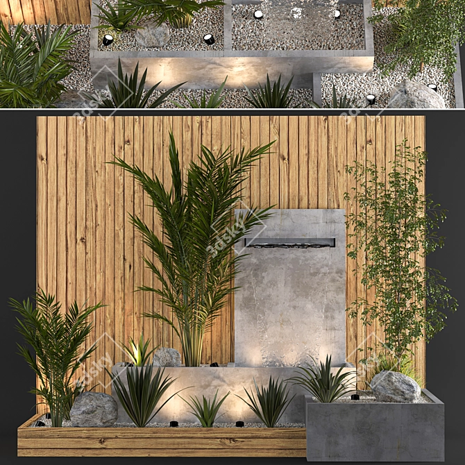 Indoor Outdoor Plant Fountain Model 3D model image 3