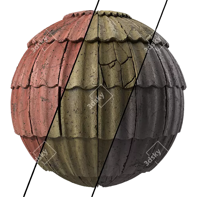 Concrete Roof Tile Generator 3D model image 1