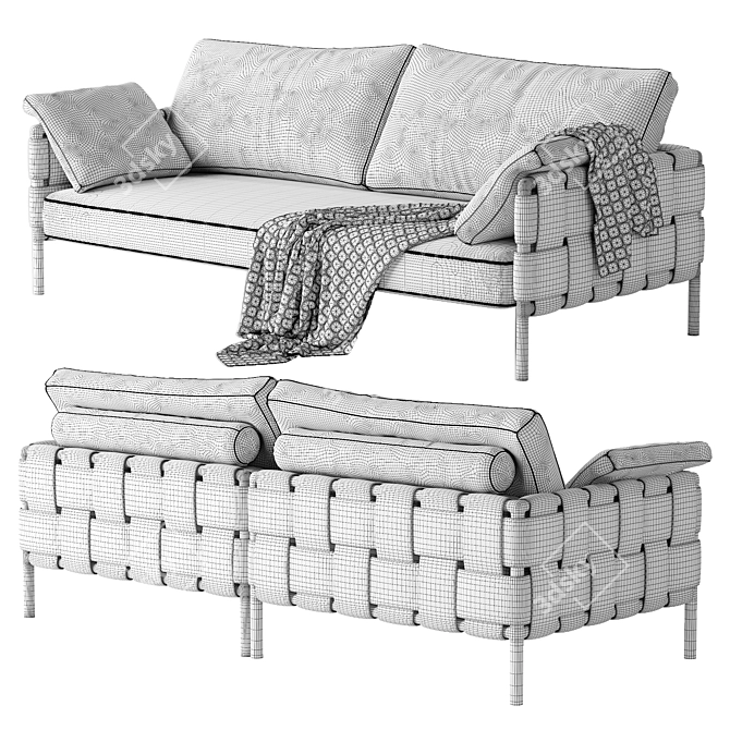 Luxurious Ratio Sofa Turri Brand 3D model image 5