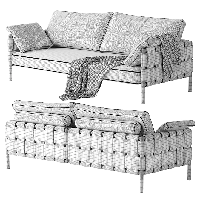 Luxurious Ratio Sofa Turri Brand 3D model image 10