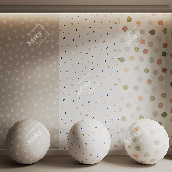 Natural Textured 4K Wallpaper Set 3D model image 1