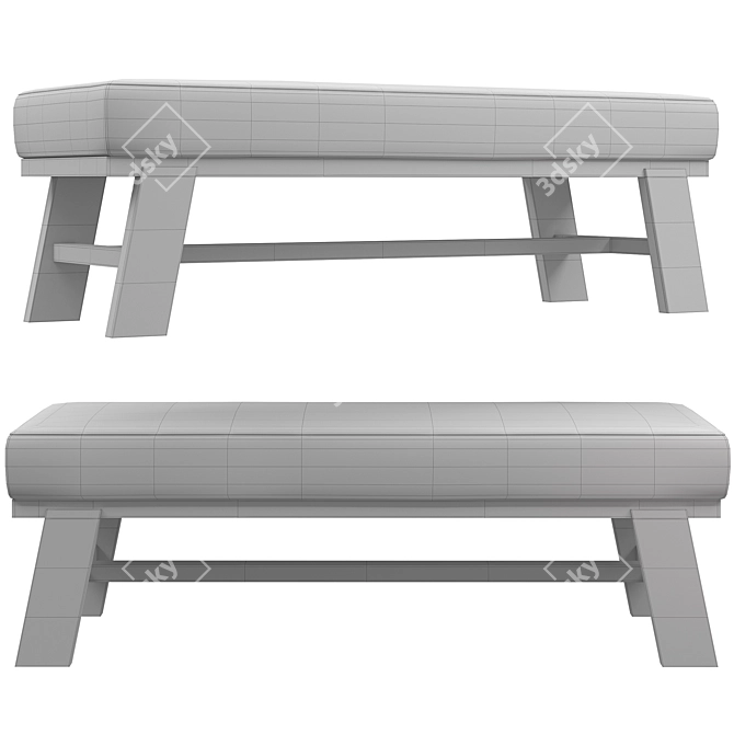 Trianon Bench by Bernhardt 3D model image 2