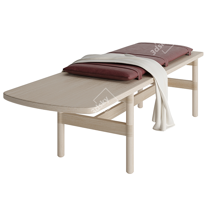 Chic Modern Mae Bench 3D model image 1