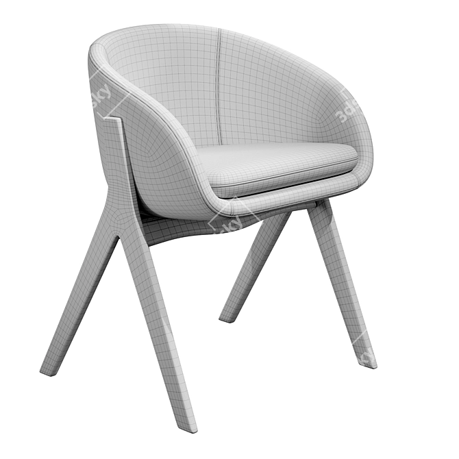 Elegant Lambda Chair for Hospitality 3D model image 2