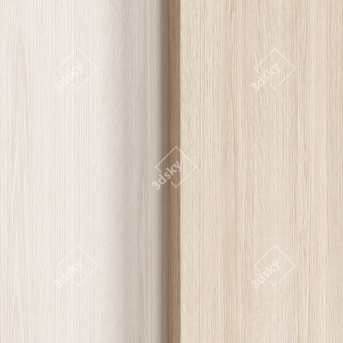 Seamless Oak Wood Texture Set 3D model image 2