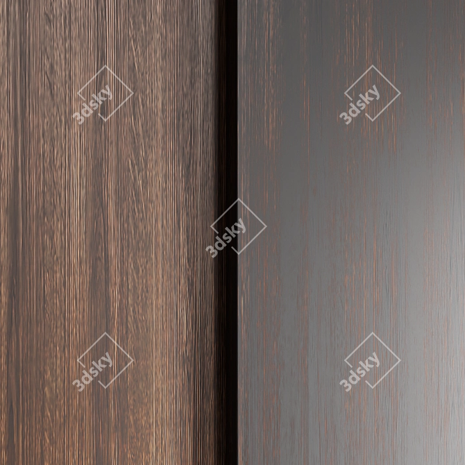 Seamless Oak Wood Texture Set 3D model image 3