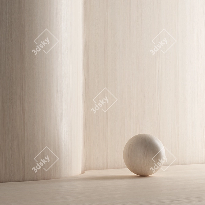 Seamless Oak Wood Texture Set 3D model image 4