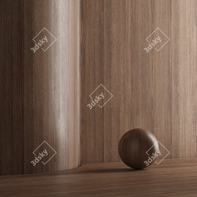 Seamless Oak Wood Texture Set 3D model image 5