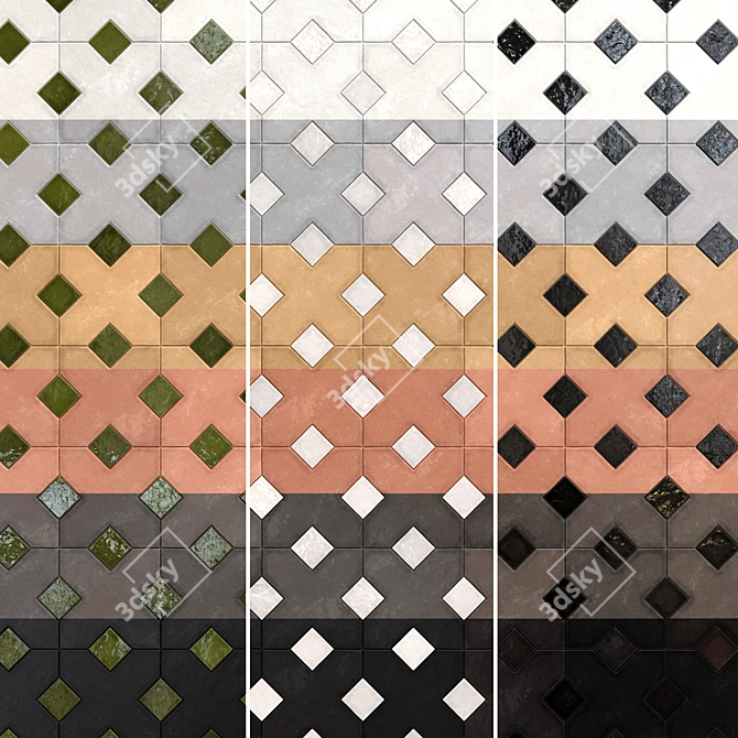 Kasbah Ceramic Tiles Set 022 3D model image 3