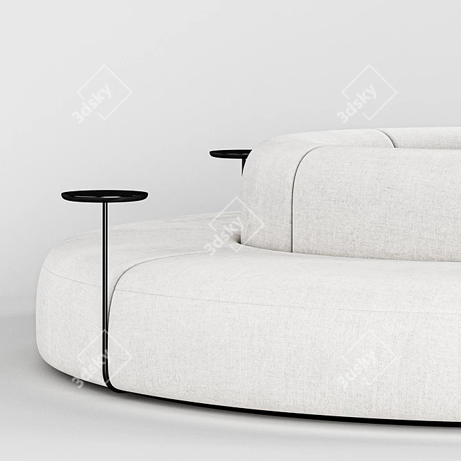 Modular Fabric Sofa: Artiko Sectional 3D model image 3