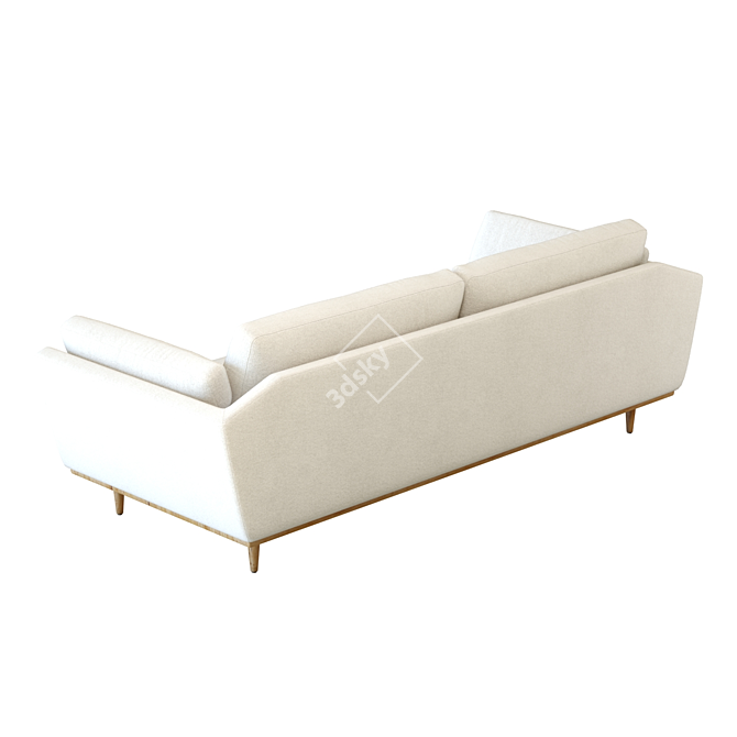 Mid-Century Hague Sofa 3D Model 3D model image 4