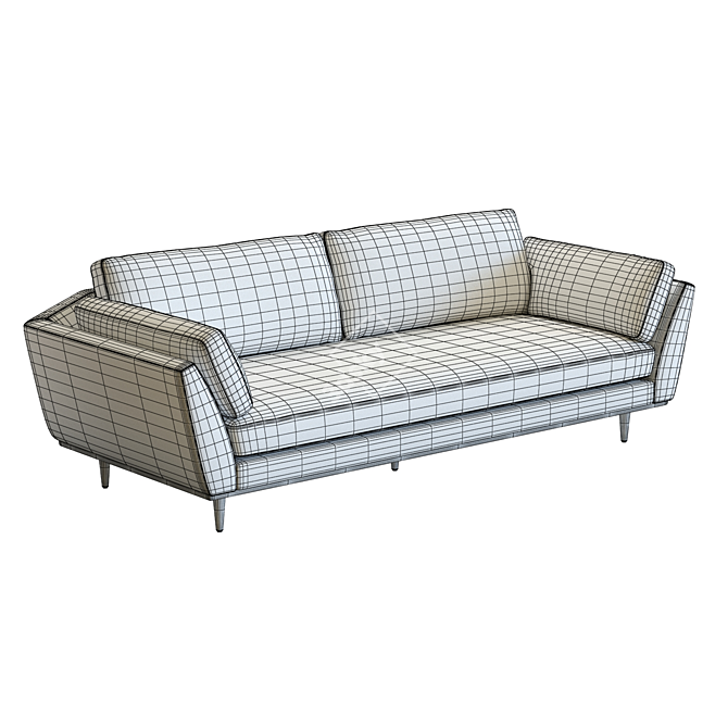 Mid-Century Hague Sofa 3D Model 3D model image 5