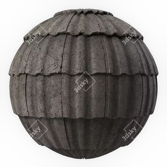 Concrete Roof Tile Materials Texture 3D model image 3