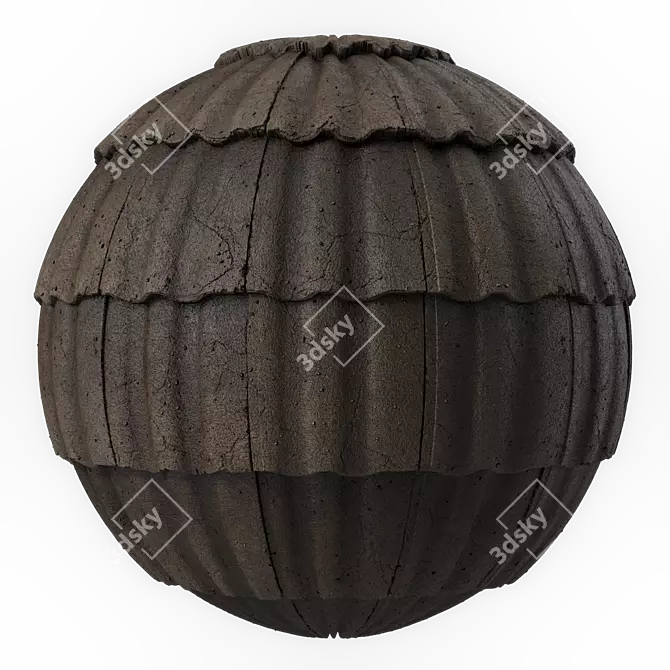 Concrete Roof Tile Materials Texture 3D model image 7