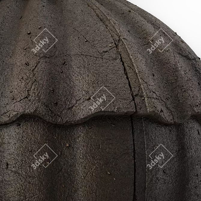 Concrete Roof Tile Materials Texture 3D model image 8