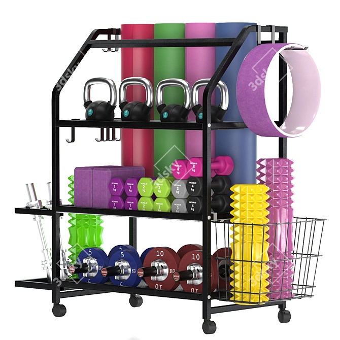 Russian Home Storage Rack 3D model image 1