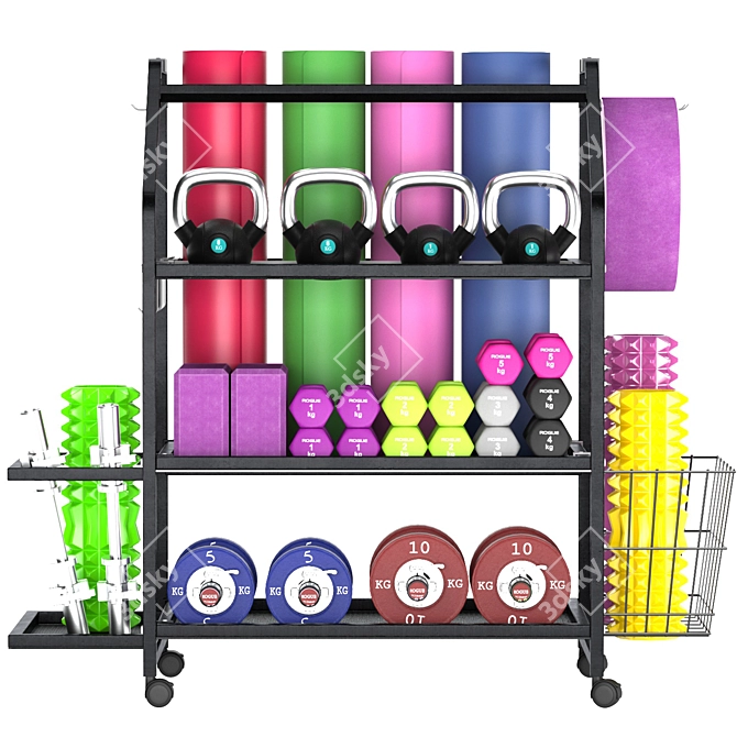 Russian Home Storage Rack 3D model image 2