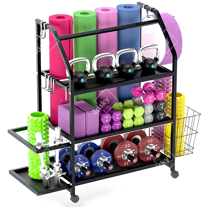 Russian Home Storage Rack 3D model image 3