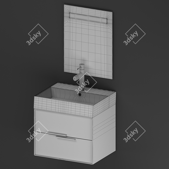 Jacob Delafon Vivienne Bathroom Furniture 3D model image 5