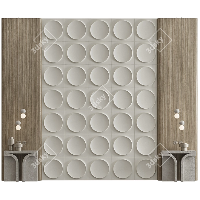 Decorative Wall Composition Panel 3D model image 1