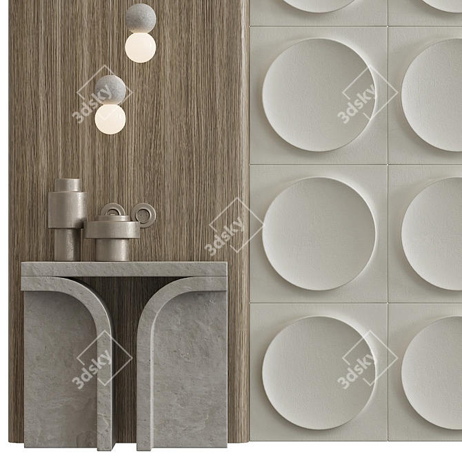 Decorative Wall Composition Panel 3D model image 3