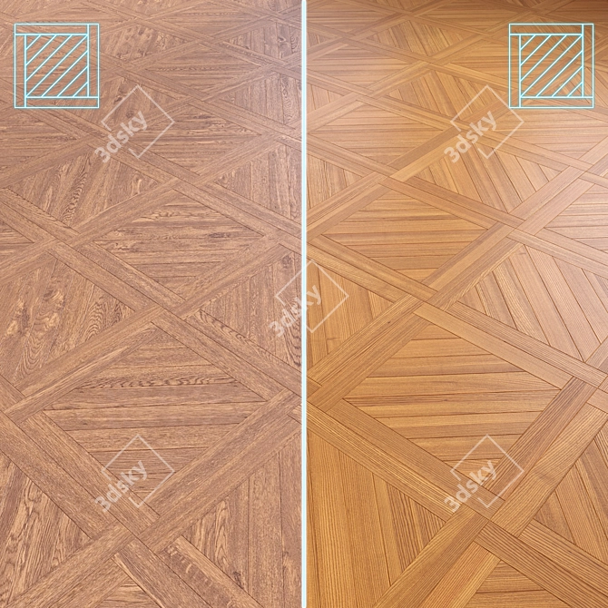 Premium Wood Floor 3D Model 3D model image 1