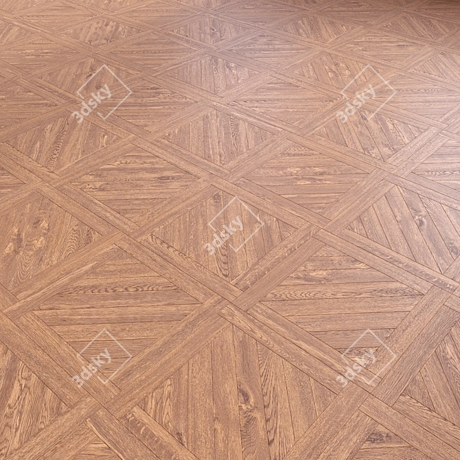 Premium Wood Floor 3D Model 3D model image 2