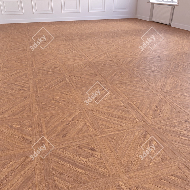 Premium Wood Floor 3D Model 3D model image 4