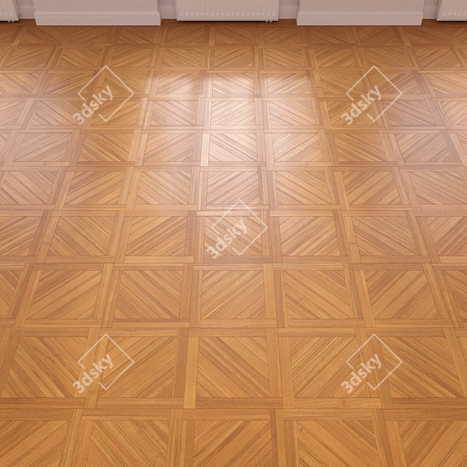 Premium Wood Floor 3D Model 3D model image 5