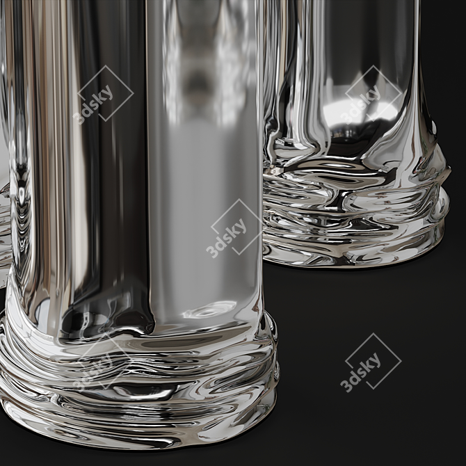 Zieta Crash Vases: Polished Inox 3D model image 2