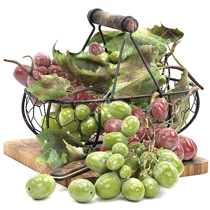 Fruit Basket 3D Model Kit 3D model image 1