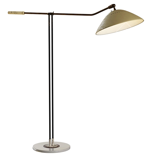 Vintage Stilnovo Adjustable Floor Lamp 3D model image 6