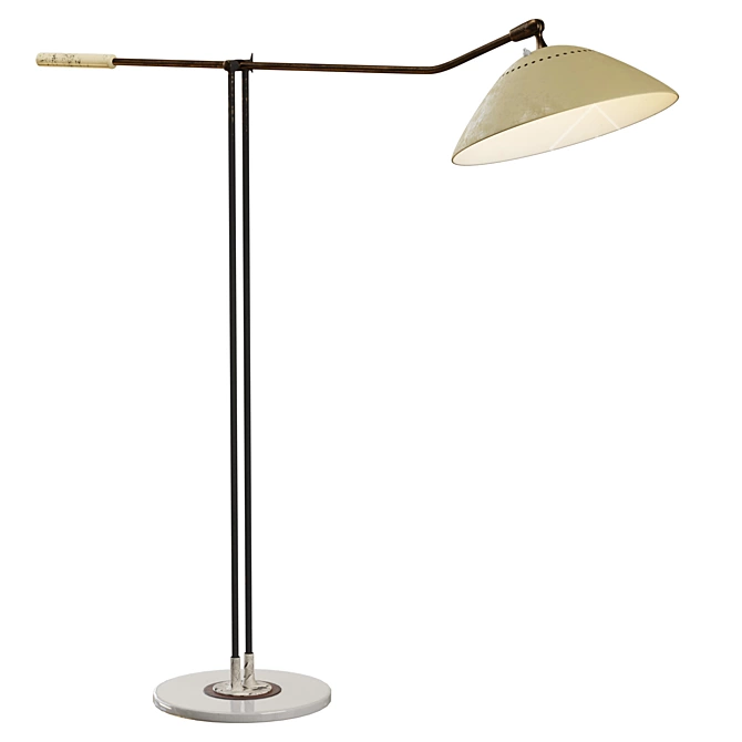 Vintage Stilnovo Adjustable Floor Lamp 3D model image 12