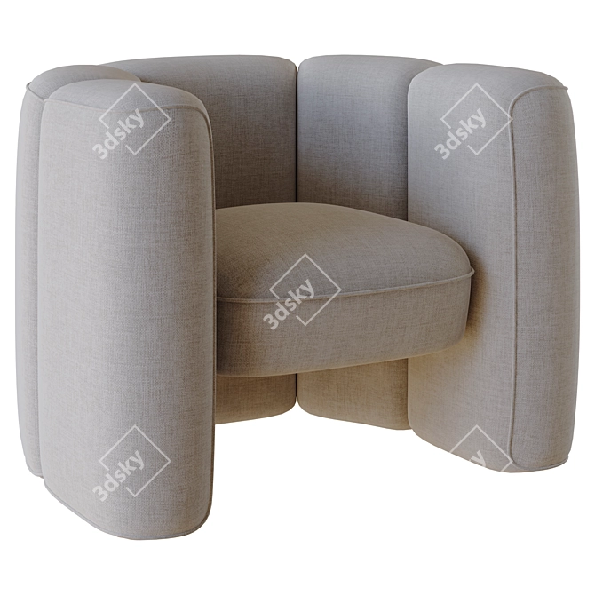 Modern Mila Chair 3D Model 3D model image 2