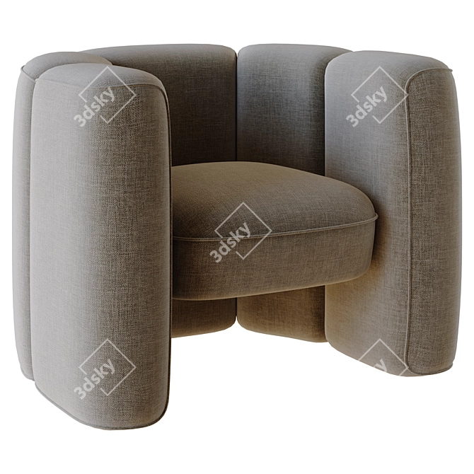 Modern Mila Chair 3D Model 3D model image 4