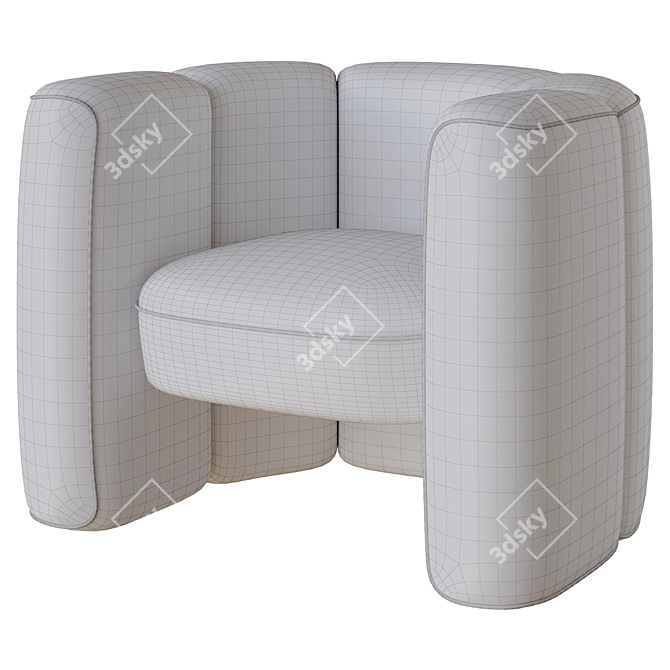 Modern Mila Chair 3D Model 3D model image 5