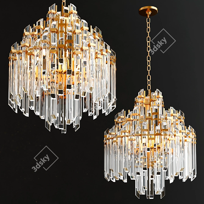 Designer Suzanne Kasler Waterfall Chandelier 3D model image 4