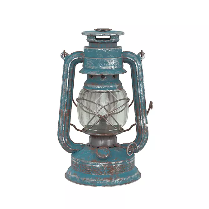 Vintage-inspired Kerosene Lantern 3D model image 1