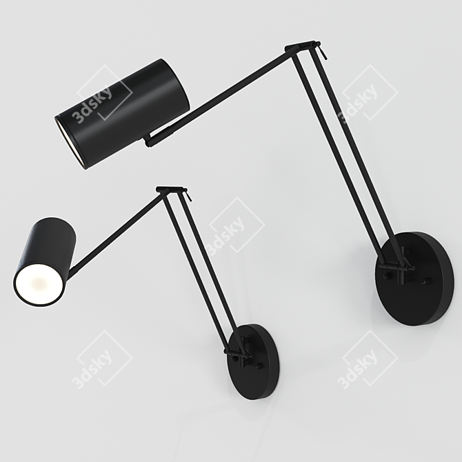 Modern LED Wall Lamp Model 3D model image 2