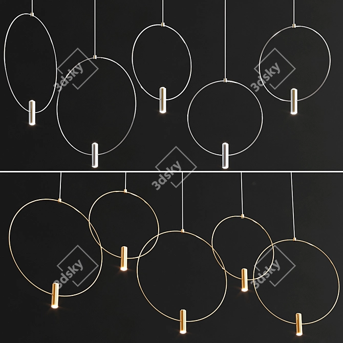 Mini Layla Pendant Lighting Duo 3D model image 2