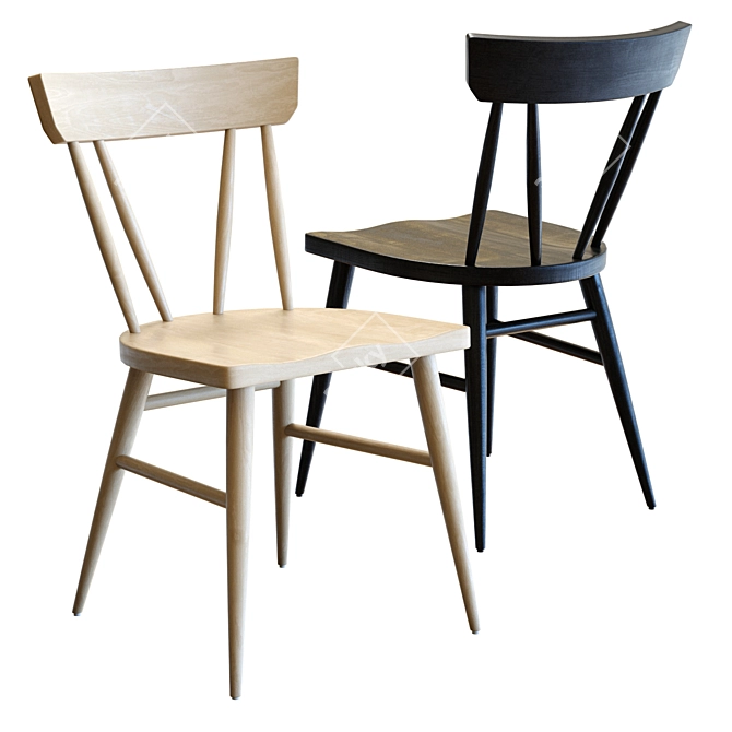 Modern 3D Juni Dining Chair 3D model image 1