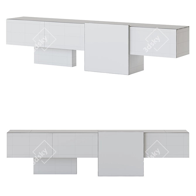 Elegant Contemporary Storage Solution 3D model image 2