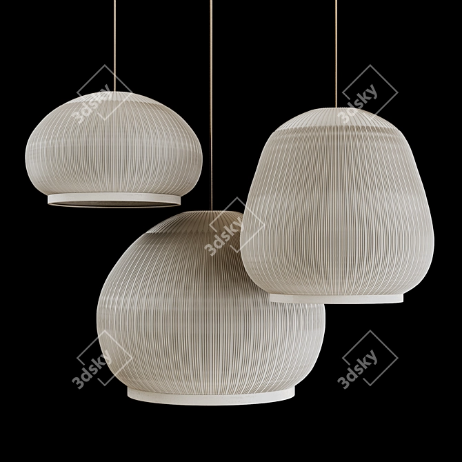 Modern Knit Hanging Lamp 08 3D model image 8