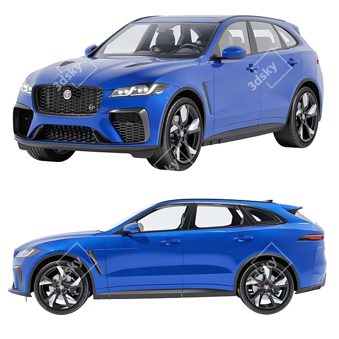 2023 Jaguar F-Pace SVR Asset 3D model image 2