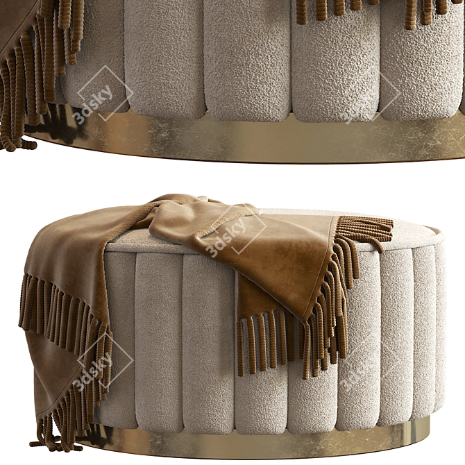 Contemporary 2016 Ottoman Pouf 3D model image 3