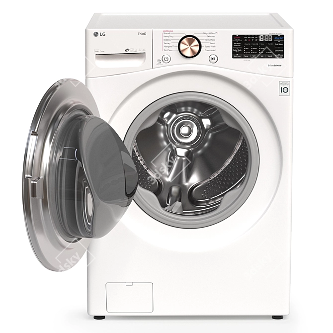 LG ThinQ Washer Dryer Combo 3D model image 3