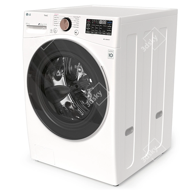 LG ThinQ Washer Dryer Combo 3D model image 5