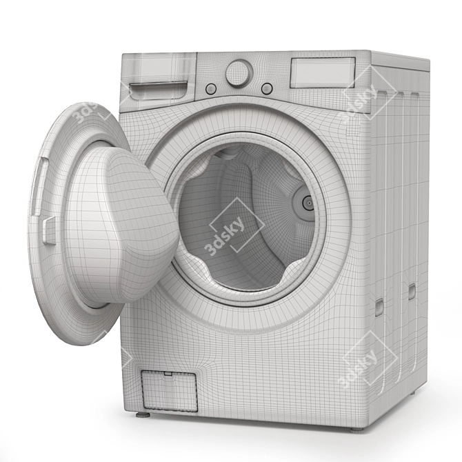 LG ThinQ Washer Dryer Combo 3D model image 7