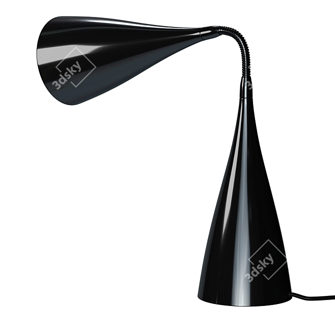 Modern Desk Lamp Up Down Black 3D model image 2